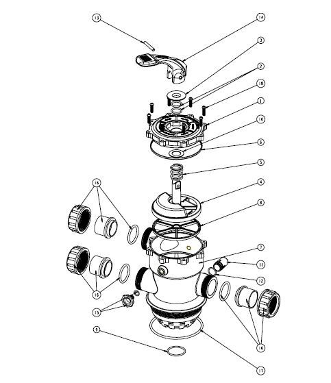 Multipor Valve Rotor Waterco 50mm Multiport Valve Rotor