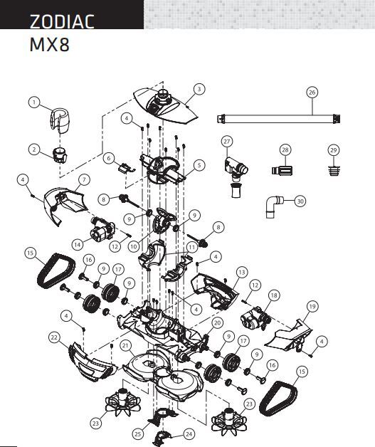 Zodiac AX10, MX8 Body Panel Rear (D)