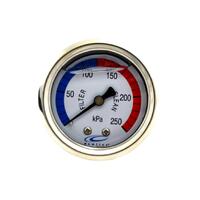 Pressure Gauge Centre Back Mount - Stainless Steel Oil Filled - for Pool Filters