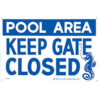 Pool Sign "Keep Gate Closed"  - 450 x 300mm