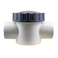 Emaux 40mm Check Valve - Non-Return Spring Loaded Clear Lid